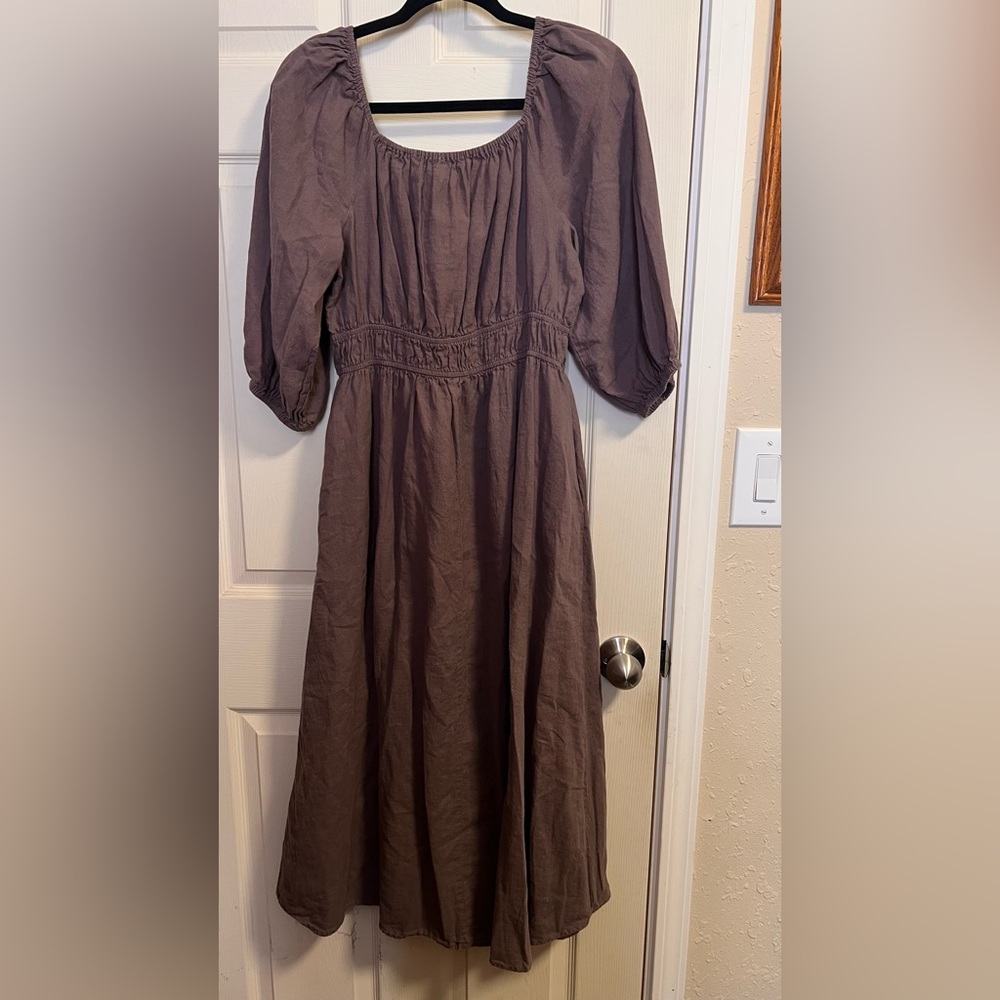 Neuflora Plum Dress in Plum Size L - Picture 3 of 4